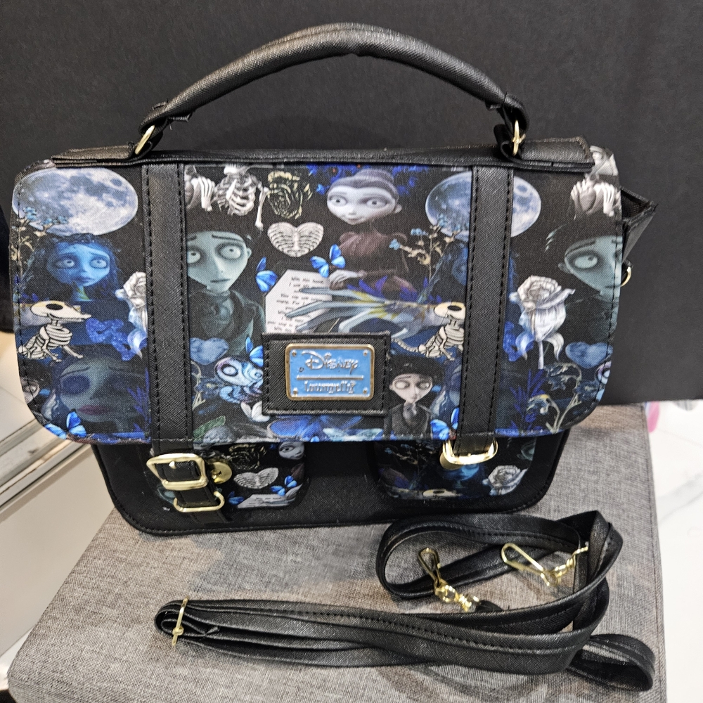 Loungefly Corpse Bride Backpack - Black And Blue - image 3